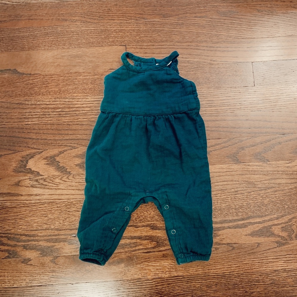 Deep green lace onsie